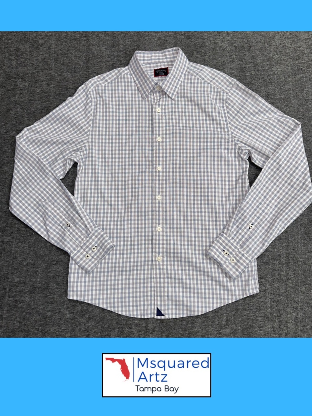 UNTUCKit Duras Slim Fit Button Down Shirt Plaid Men's Small Performance